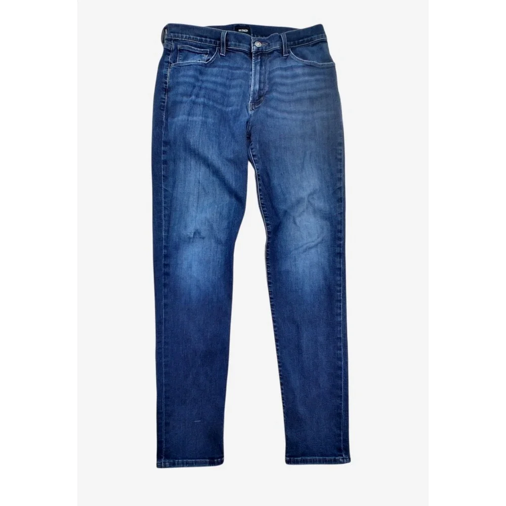 Hudson Jeans Mens 34x32 Blue Zane Calix Slim Straight Mid Wash Denim Five Pocket